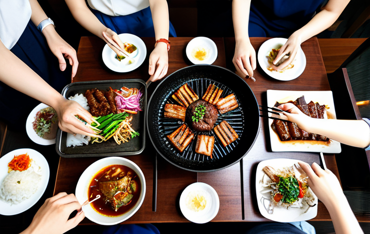 몰타에서 한국 음식점 찾기 - **

"A bustling Korean street food market scene during the daytime, fully clothed vendors serving va...